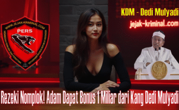 Penyiar Risa di studio Jejak-Kriminal.com membahas 'Misteri 1 Miliar Adam Alis & KDM: Fakta atau Hoax?