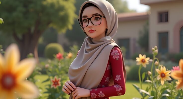 Karakter Bu Santi dalam film edukasi MILOQ sedang belajar di kelas SDN Sukarela